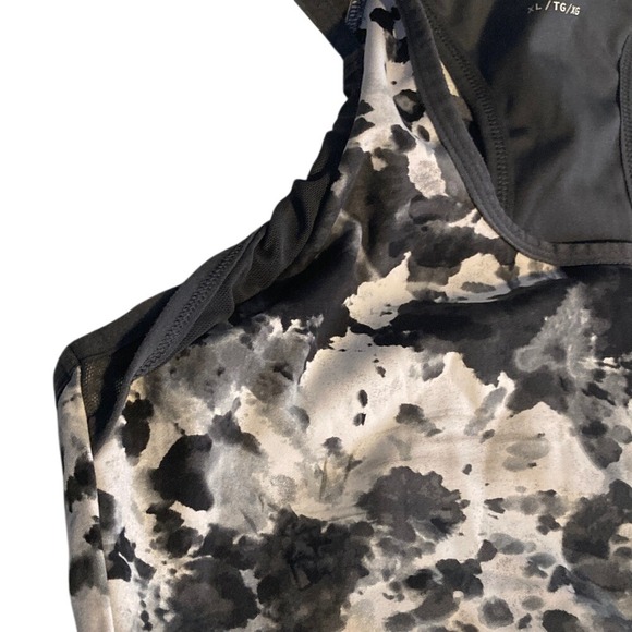 Tommy Hilfiger Sport Womens Sports Bra Black White Tie Dye Racerback XL - Picture 3 of 9